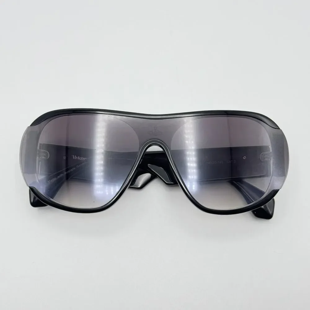 Vivienne Westwood Sunglasses Atlanta VW5020 091 Black Aviator Gradient Shield